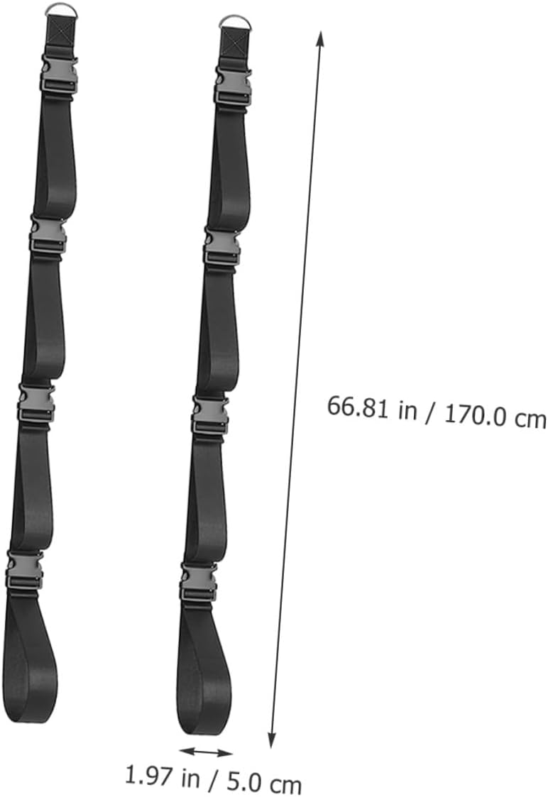 HOMSFOU 2pcs Adjustable Garage Wall Storage Straps with Sturdy Hanging Wall-mount Storage Belt for Tool and Equipment Organization
