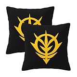 クッションカバー 機動戦士ガンダム ジオン公国軍 2枚セット 抱き枕カバー 40x40cm 座布団カバー ソファ背当て おしゃれ 可愛い インテリア 隠しジッパー 洗える 柔らかい 部屋飾り 車内 家庭用