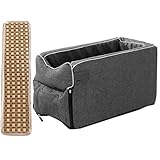 Asiento de Coche para Mascotas con Consola,Asiento para Perros con Consola Central, Elevador con reposabrazos, de protección portátil para Perros, Cama Antideslizante para