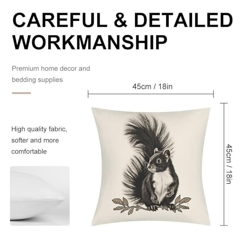 Fundas de almohada Skunk cómodas y suaves con cremallera invisible para el salón 3