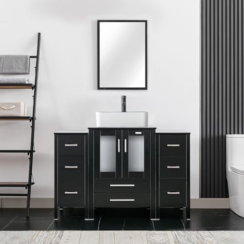 eclife 48" Modern Bathroom Vanity Sink Combo Freestanding Cabinet...