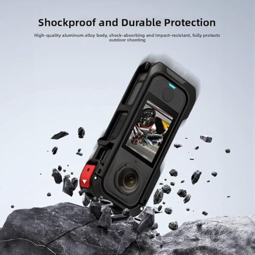 Jaula de cámara para Insta360 X4 marco protector de aluminio con acceso a puertos 5