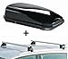Produktbild Dachbox VDPFL320 320Ltr schwarz glänzend + Dachträger CRV107A kompatibel mit BMW X1 (E84) (5 Türer) 2009-2015