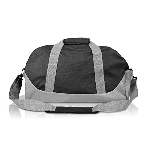 Image of DALIX 18 inch Two Tone Duffle Bag Medium Black Red Blue Gold Pink Purple Gray