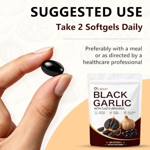 GREVIP Black Garlic CoQ10 Softgels
