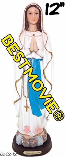 Figura religiosa Nuestra Señora de Lourdes 12"