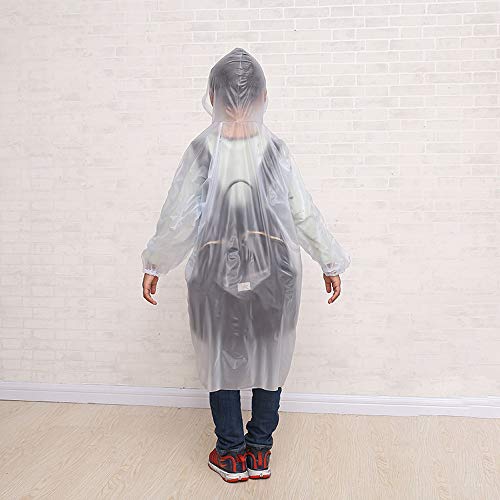 Poncho à capuche durable imperméable translucide pour enfant portable