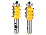 Triple Bead & Triple Flute 2 Bit Medium Molding Router Bits Set - Yonico 16261