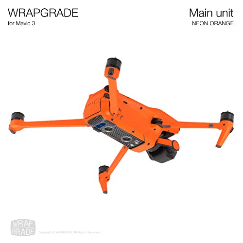 Image of WRAPGRADE Skin Compatible with DJI Mavic 3 Pro (NEON Orange)