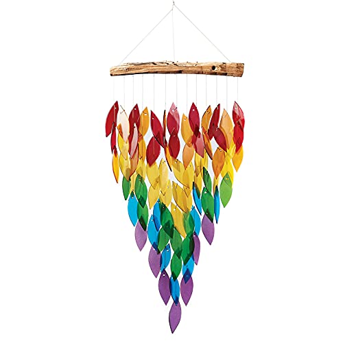 Glass Wind Chime,Courtyard Decoration and Tools Durable Glass Wind Chime Vivid Rainbow Waterfall Rainbow Wind Chimes Waterfall Wind Chimes for Home Use Colorful Glass Wind Chime Vivid Rainbow Wa
