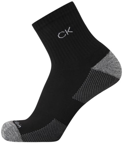 Calvin Klein Mens 6 Pack High Quarter Cut Crew Socks | Cushioned Footbed With Breathable Moisture Wicking Fabric and Snug Arch Band, Ankle Height Comfort for Running, Gym and Sport - image 6