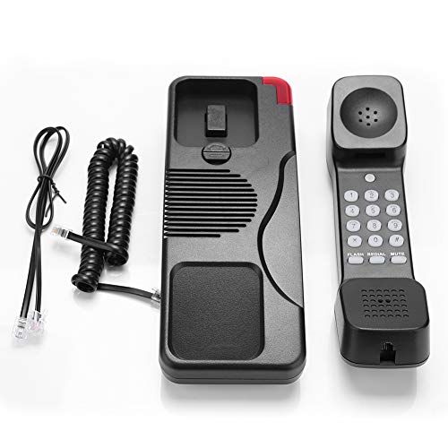 Teléfono fijo con cable y contestadora, negro miniatura 1