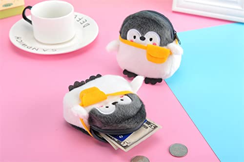 Lefe Liee 2Pcs Kawaii Penguin Wallet, Novelty Kawaii Purse Mini Makeup Bag Things Cute Wallet Small Coin Purse Accessories, Uwu Soocute Period Bags For Teen Girls Small Pouches With Zipper #TOP2