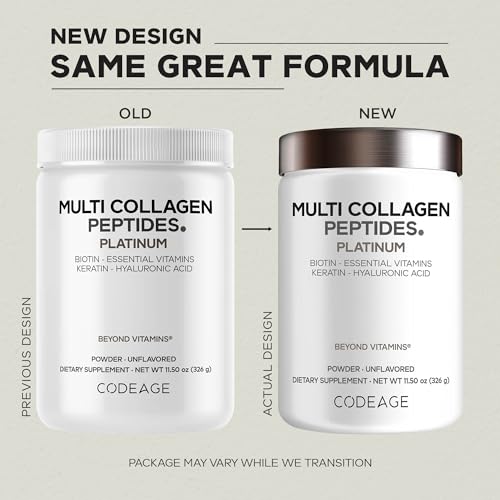 Codeage Multi Collagen Peptides 11.5oz Unflavored with Biotin & Hyaluronic Acid — view 3