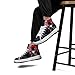 Skull High-Top Canvas Sneakers for Men Women Casual Comfortable Skateboarding Shoes, Gothic Black & Red Design,Classic Fashion Shoes