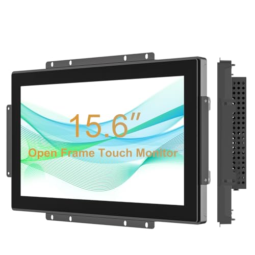 Image of 15.6 Inch Open Frame Touchscreen Monitor Surface is IP65 Waterproof 1920 x 1080 @ 60Hz TFT LCD IK08 Industrial Touch Screen Monitor 10 Finger Capacitive Touch