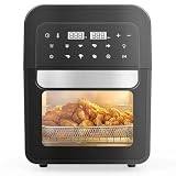 Air Fryer 8-in-1 with 6.5 Qt Capacity and Easy View Windows, 95% Less Oil, Nonstick Basket for Roast, Bake, Dehydrate, Reheat