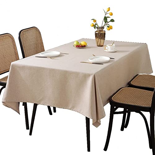 Nappe de table cuisine rectangulaire lavable en lin de coton classique chic