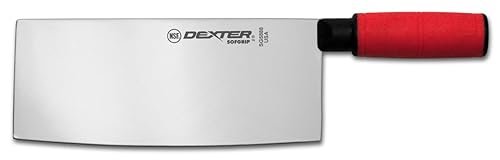 Dexter - Cuchillo chino de chef de 8 x 3 pulgadas, mango rojo