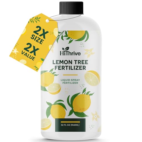 32oz Lemon Tree Fertilizer - Makes 32 Gallons of 2-in-1 Liquid Fertilizer, 4-3-6 NPK Liquid Plant Food with Macronutrients + Micronutrients for Lush Growth, Stronger Roots, and Juicy Lemons