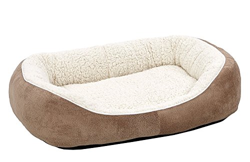 Image of MidWest Homes For Pets Fleece Cuddle Bed, Taupe, Medium, Dogs And Cat