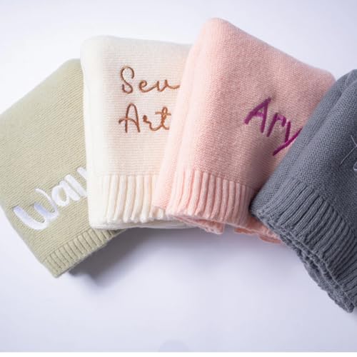 JALCH Custom Personalized Baby Blanket, Embroidered Blanket with Name, Custom Name Baby Girl Blanket Shower Gift, 40 * 30inch, Handmade Nursery Blankets, Newborn Baby Gifts for Boy/Girl, Birthday3