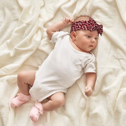 Candy Cane Pattern Print Baby Girl Bows Headbands Baby Girls Newborn Headbands Infant Toddlers 0-6 Months4