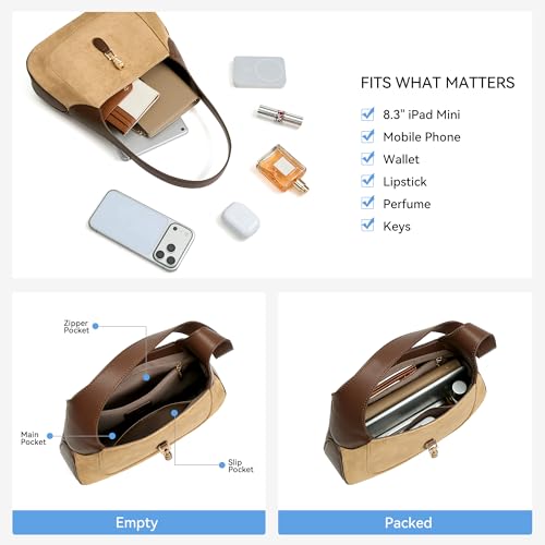 Image of BOSTANTEN Shoulder Bag for Women Designer Lightweight Leather Purses