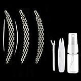 shefun メッシュ まぶたテープ 380枚 水で貼る 二重まぶた 両面 網目 二重テープ 二重 目立たない ふたえテープ メッシュテープ 極細 自然 二重テープ JP173 (【半月細め】)