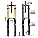 HIMALO 26 Inch Bike Suspension Fork 4.0'' Tire Fat Fork Straight Double Shoulder Downhill Bike Air Fork Travel 160mm Rebound Adjustable Manual Lock