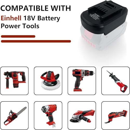 Adapter für Einhell 18V PXC Werkzeuge zu für Bosch GBA Akku, für Bosch Professional 18V System GBA Akku Arbeit für Einhell Power X-Change Werkzeug - BS18EIN Konverter