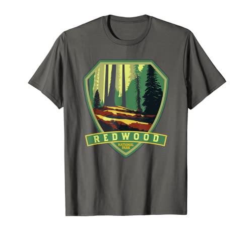 Redwood National Park Vintage WPA Badge Retro Camiseta