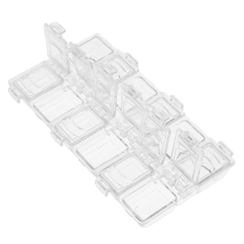 VICASKY Scatola Trasparente in Acrilico con Scomparti Indipendenti Organizer per Accessori Unghie e Gioielli Contenitore Resistente per Piccoli Oggetti per Smistamento e Visibilità