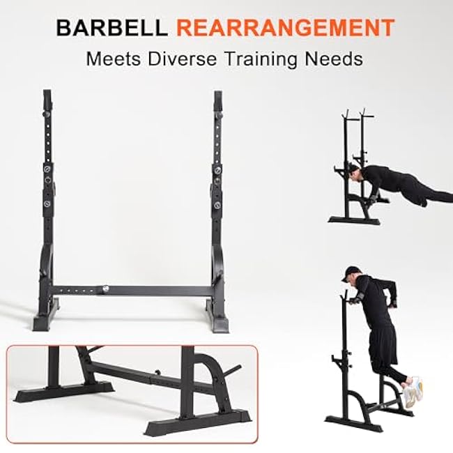 BARWING Bench Press Rack,Squat Rack, Barbell Rack- Adjustable Multi-Functional Squat Stand for Bench Press, weight bench rack, Easy to Assemble Home Gym Equipment,350lbs