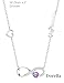 Dorella February Birthstone Jewelry Women Birthday Gifts Amethyst Necklace for Women Sterling Silver Love Infinity Heart Jewelry