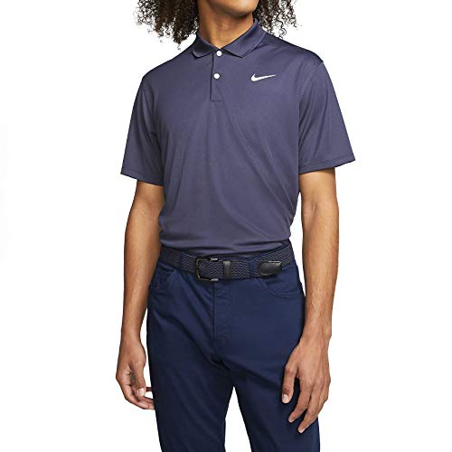 Nike Men's Nike Dri-fit Victory Polo, Gridiron/White, Large