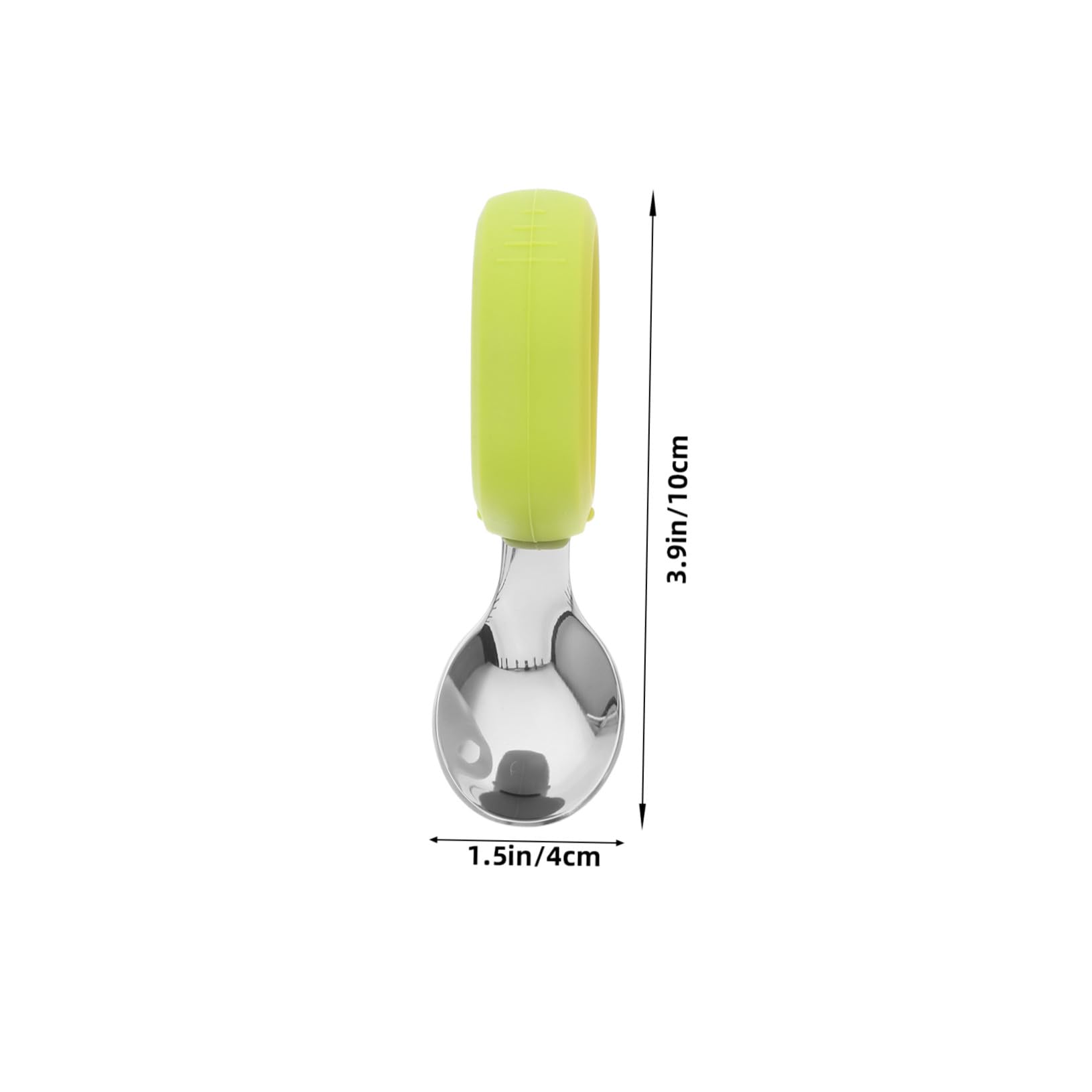3 Set Posate Acciaio e Silicone Manico Corto Ergonomico Antiscivolo Cucchiaio e Forchetta Curva per Anziani Uso Quotidiano