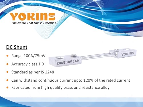 Image of YOKINS, DC Shunt 100A /75mV as per IS1248 Current Meter Shunt Resistor Resistance for DC Ammeter Shunt