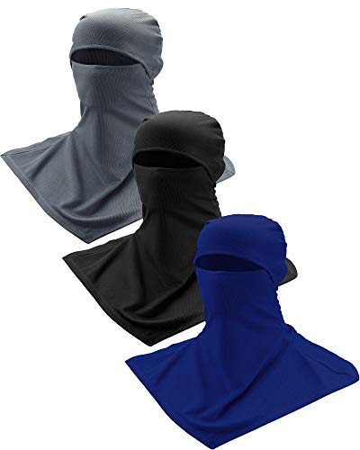 Image of SATINIOR 3 Piece Balaclava Face Cover Sun Protection Neck Cover Summer Balaclava for Men Women Outdoor Sports UV Protector