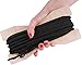 BronzeDog Rope Pro Training Dog Collar Braided No Pull Quick Release Round Lead Collars for Dogs Small Medium Large Puppy (30 FT Leash, Black)