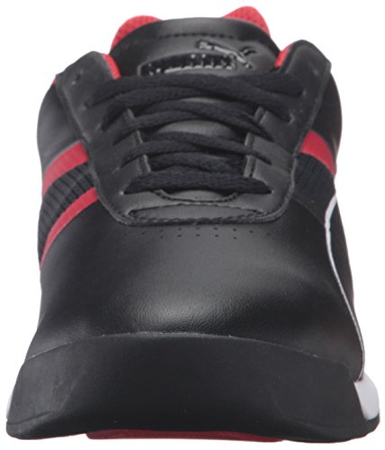 PUMA PUMA Men's Podio Scuderia Ferrari Sneaker, Black Black/Rosso Corsa, 8 M US
