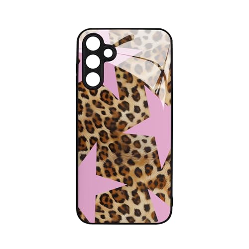 qizjio Cheetah Print Phone Case Shockproof Protective Leopard Y2K Star Phone Cover for Samsung Galaxy A15 5G