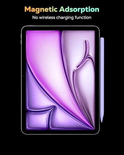 Image of Moko Pencil for iPad(A16) 11th 10th Gen,USB-C Fast Charging,Purple | Stylus Pen for 2018-2026 Apple iPad 11 /10 /9 /8 /7 /6 /A16, Mini 7-5, Air M4-M2 11 inch /13 inch /5 /4 /3, Pro 13 inch /12.9 inch /11 inch Tilt Sensitivity