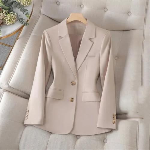 Women Blazer Jacket Autumn Long Sleeve Single Breasted Business Work Wear Formal Coat4