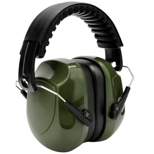 FIRSTXIU Protections auditives pour enfants - Anti-bruit - 34 dB - Réduction du bruit - Casque antibruit - Casque de course, Vert, taille unique