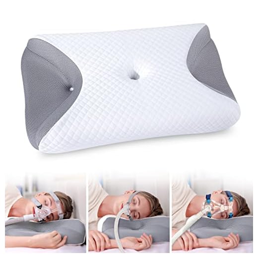 HOMCA CPAP Pillow for Side Sleeping, CPAP Nasal Pillows for All CPAP Masks Users to Reduce Air Leaks & Masks Pressure, Neck Support Pillows for Sleeping for Neck Pain Relief