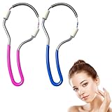 Gesichtshaarentferner,Gesichtshaarentferner für Frauen,2 Stück Gesichtsepilierer,Manueller Tragbarer Epilierer,für Gesichtshaarentfernung Stirn Wange Oberlippe(Pink und Blau)