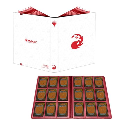 Image of Ultra PRO - Mana 8 9-Pocket PRO-Binder - Mountain for Magic: The Gathering, Holds & Protects 360 Standard Sized Cards, Collector's Edition Durable Trading Premium Leatherette Secure Pocket Binder
