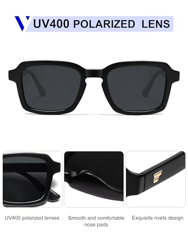 Image of VANLINKER Polarized Trendy Square Sunglasses for Women Men 2026 Retro Chic Cute Shades VL9849