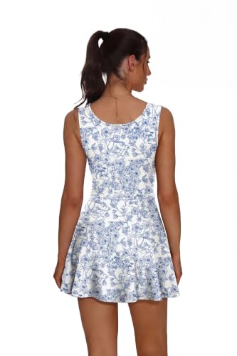 Image of NIASHOT Women's Athletic Dress with Built-in Shorts & Pockets Workout Tennis Golf Active Wear U Neck A-line Dresses